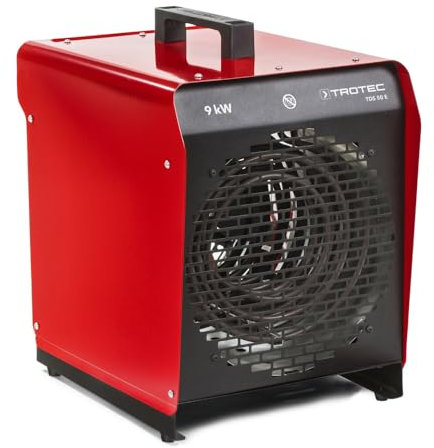 TROTEC Heizlüfter TDS 50 E – Heizleistung 4,5 kW / 9 kW – Bauheizer Luftmenge 845 m³/h – Heizgebläse für Werkstatt, Industrie, Halle, Garage