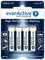 EverActive AA Batteries Pack of 4 Pro Alkaline Mignon LR6 R6 1.5 V Highest Performance 10 Year Shelf Life – 4 Pack – 1 Blister Card, Black/White