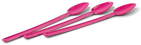 Cuchara de plástico de 21 cm de largo, cuchara de limol, cuchara de mango largo, cuchara para cócteles, cucharas de helado, cucharas de yogur, cucharas de postre, cucharas de bolos, cubiertos para