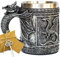 Medieval GOT Dragon D&D Game Mug of Thrones Merchandise Beer Steins Viking Tankard Mug Stainless Coffee Cup Gift Mug for Dragon Collector, Themed Party Decoration