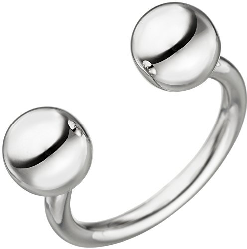 Jobo Damen-Ring offen mit Kugeln aus 925 Sterling Silber Größe 60