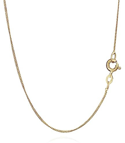 NKlaus 38cm Panzerkette 750 Gelbgold 18 Karat elegante Halskette filigrante Breite 0,8mm Collier 1,2g federleicht 9037