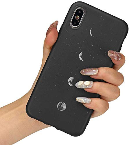 LCHULLE Handyhülle für iPhone Xr Hülle Gänseblümchen Anti-Fingerabdruck Schutzhülle Ultradünn Mond Silikon Hülle TPU Bumper Case Cover Schutz Tasche Schale Mond