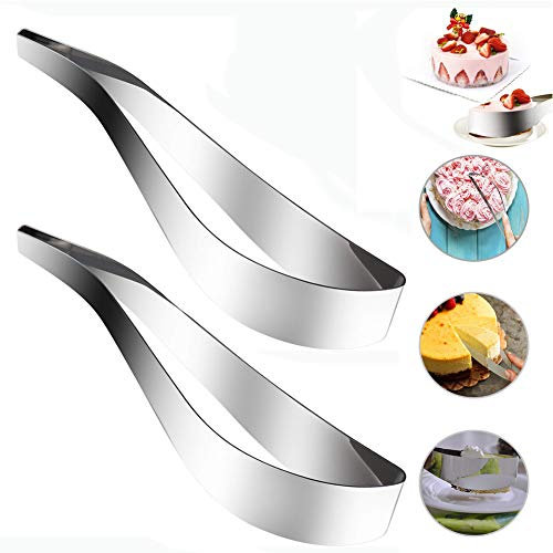 Stainless Steel Cake Server, 2 Pcs Cortadoras de Pastel Servidor, Acero Inoxidable Cortador de Pastel para Pastel De Cumpleaños Establecer Gadget