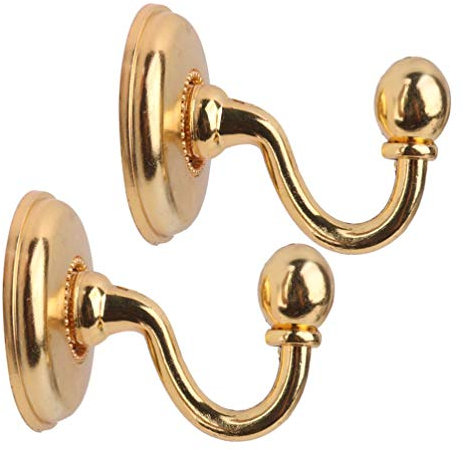 BESPORTBLE 1 Paio di Fermatende Vintage Ganci Fermatende con Pomello Ganci Appendiabiti da Parete Appendiabiti Ganci Fermatenda