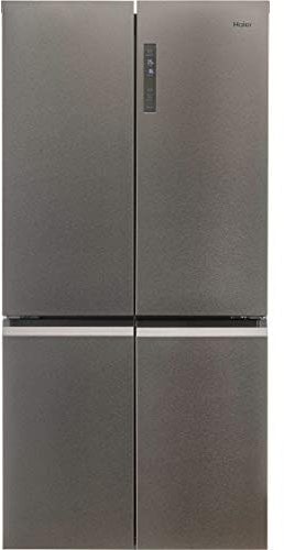 Haier HTF-540DP7(UK) Freestanding Fridge Freezer, 4 doors, 528L Total Capacity, 91cm Wide, Silver [Energy Class F]