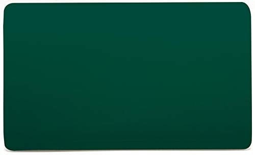 Trendi Switch Artistic Modern Glossy Decorative Screwless Standard Double Wall Blanking Plate for Electrical Sockets, Outlet with Screws in Dark Green - ART-2BLKDG