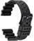 WOCCI 24mm Ventilato Cinturino per Orologio da Uomo, FKM Gomma (Non Silicone), Fibbia Nera (Nero)