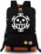 Gumstyle Anime One Piece Monkey D Luffy Backpack Laptop Rucksack Schoolbag Unisex Student Book Bag Cosplay Luminous Daypacks Black/2