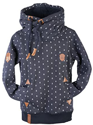 VIN TE Kinder Kapuzenpullover Sweatshirt Hoodie Warmer Fleece Pulli Anker Punkte 140-158 (Blau-1962, 158)