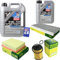 QR-PARTS 69338627 Filter Set Inspektionspaket 6 Liter Motoröl Top Tec 4600 5W-30 MANN-FILTER Innenraumfilter Luftfilter Ölfilter