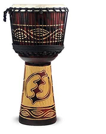 TSTS Djembe Trommel 10 Zoll 12 Zoll Djembe Ganze Holz Geschnitzte Ziegenleder Percussion Drum Für Erwachsene Und Kinder (Color : 12 Inch)