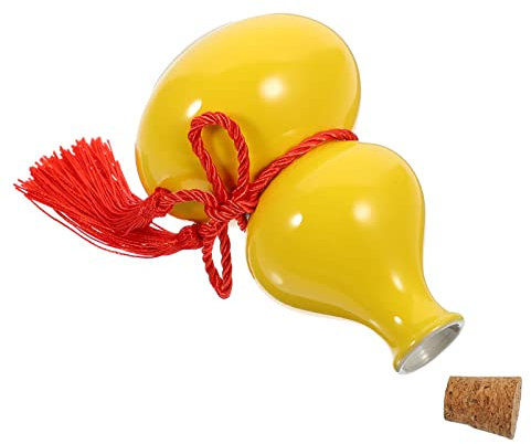 DOITOOL Set di Vino di Zucca Figurina di Zucca Bottiglia di Vino Portatile Zucca di Vino in Porcellana Wu Whisky Cinese Aeratore del Vino Pallone di Zucca Ceramica Bottiglia di Sakè Mini