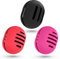 Fauxomor Lot de 3 Respirant Porte-éponge de Maquillage pour les Voyages,Support Eponge Maquillage en Silicone Incassable,étui Portable pour tous Les Types Beauty Blender,Noir+Rouge+Rose Red