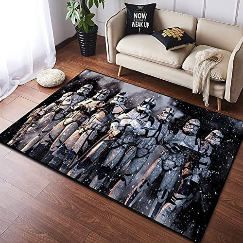 TANOHA Teppich 3D Star Wars Muster, weiche Flanell Teppich für Wohnzimmer Schlafzimmer Dekor, Bodenmatte für Kinderzimmer Küche Flur Esszimmer,50 * 80cm