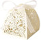 50 Stück Hochzeit Geschenkbox Geschenkschachtel 6x6x8cm Klein Papier Geschenkbox mit Rose Blumen Süßigkeiten Bonbons Schachtel Schokolade Kartons Geschenkkartons für Hochzeit Taufe Party Geburtstag