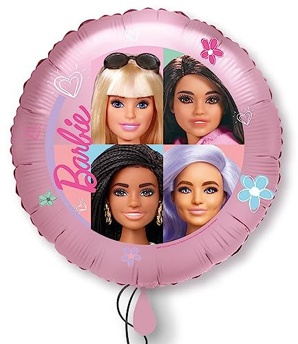 Amscan 4627875 - Barbie Sweet Life runder Folienballon für Kindergeburtstag, Party-Dekoration, 45,7 cm