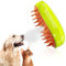 Cat Steamy Brush 3-in-1 Grooming Steamy Massage Comb with Hair Remover, Hair Detangler, and Anti-Flyaway Solution Electric Comb Pet Hair Removal with Water Tank (Green)