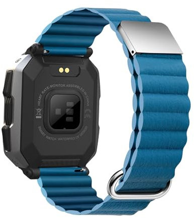 LXURY Magnetische Armbänder für C20 Smartwatch/Tank M1 Smartwatch Armband, Leder Silikon mit Magnet Schleife Schnalle Ersatzarmband Kompatibel mit C20 Smartwatch/Tank M1 Smartwatch Uhrenarmband (2)