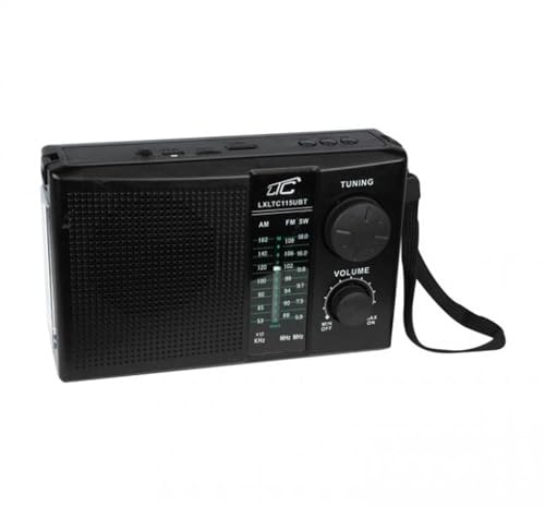 LTC LXLTC115UBT NER Tragbares Radio mit Solarpanel,Teleskopantenne und Bluetooth-Konnektivität, FM/AM/SW