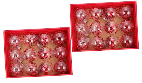 Zerodeko 2 Kisten Weihnachtskugel-Anhänger weihnachtsbaumkugeln anhänger christbaumkugeln anhänger Bruchsicherer Weihnachtsbaumschmuck befüllbare Weihnachtskugel Girlande Weihnachtsschmuck