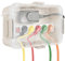 RESTMO Extra große wasserdichte Kabelbox, IP54 Outdoor-Kabelsicherheitsbox, Transparenter Deckel Wetterfeste Elektrobox, Schutzbox für Steckdosenleisten, 32 x 22 x 13 cm, Transparentes Mandel