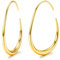 Adramata Creolen Edelstahl Damen - 18 Karat Gold/Weißgold/Roségold, Hypoallergene Große Ovale 25/30/35/40MM Tropfen Ohrringe, G30