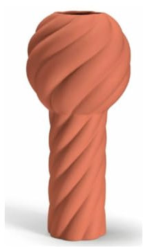 Cooee Design [W] Twist Pillar Vase 34cm Brick Red