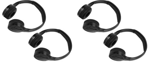 Ausla Auto-Kopfhörer, 4er-Set, Universeller Kabelloser Infrarot-IR-Stereo-Audio-Kopfhörer für Auto-DVD-Player, Kopfstütze, Video