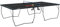 SPORTNOW Tischtennisplatte, Klappbar Tischtennistsich mit Netz, Rollen, 2 Tischtennisschlägern und 3 Bällen, Stahl, Schwarz, 274 x 152,5 x 76 cm
