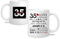 Yufansd Tazza per 35 Anni - Regalo di Compleanno per Mamma Papa Donne Uomo Famiglia Amica Coppia - Mug in Ceramica 350 ml