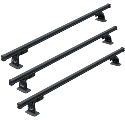 GEV Barre portatutto per Mercedes Vito e Mercedes Viano, 3 Barre professionali pre-montate, Compatibili con Automobile e Furgone, Rack per trasporto, Nero