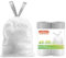AOSULI Bolsas de basura 45-50L con cordón blanco bolsas de basura de cocina 20 unidades