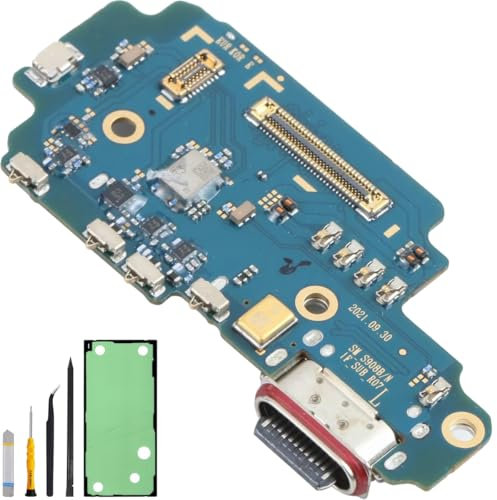 ZHUROUPU Galaxy S22 Ultra 5G Charging Port Dock Connector Replacement, for Samsung Galaxy S22 Ultra 2022 SM-S908B USB Type C Charging port Microphone/Headphone Jack Replacement Board with Repair Tools