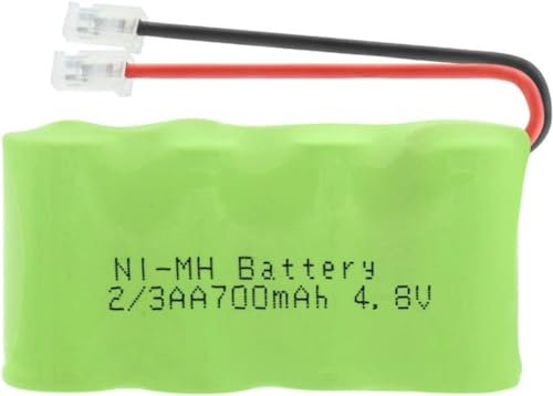 ZWDCVFGK Wiederaufladbarer NI-MH-Akku, 4,8 V, 2/3 AA, 700 mAh, für Leiterplatten, Spielzeug, Universalkopf