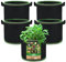 OFFCUP Plant Grow Bags, 5pcs 7 Gallon Planter Bags, Breathable Nonwoven Fabric Pots Vegetables Tomato Flower Plant Container with Handles for Garden Vegetable Flower Plant Fruits Outdoor (Black)