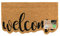JVL Eco-Friendly Latex Backed Coir Entrance Doormat, 40x70cm - Shaped Welcome