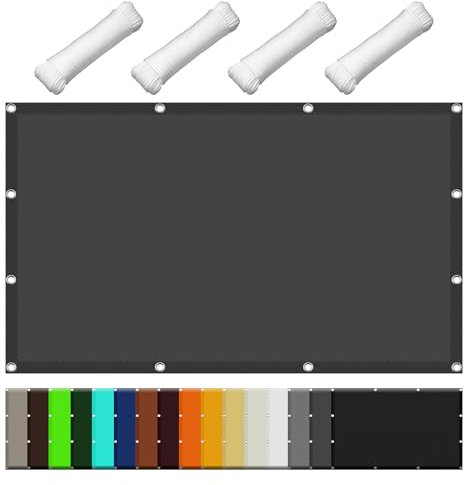 Tenda da Vela Parasole Impermeabile 9 x 9 m Protezione Raggi UV 98% Telo Ombra Giardino con Fune Tenda a Vela per Giardino Balcone Piscina, Grigio Scuro