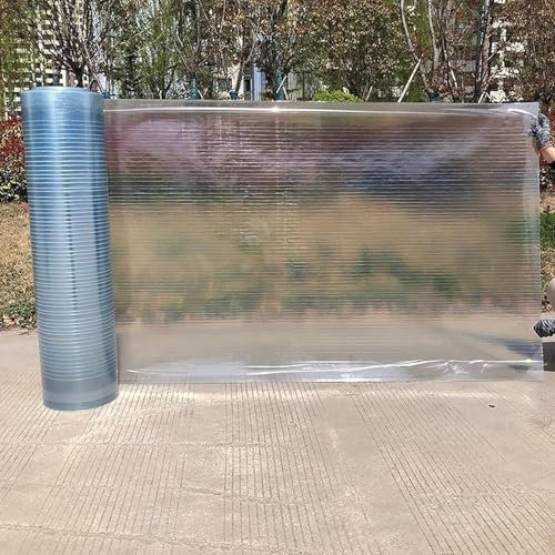 Polycarbonat-Dachplatten,2mm transparente Kunststoff-Dachplatte, UV-beständig, Tageslicht, regendicht, Glasfaser-Glas, Haus, Gewächshaus, Sonnenraum, Baldachin, Balkon, Pergola, 0,8/1/1,2/1,5m(0.8x30m