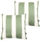 Icon Kissen, 2er Pack, Kyoto Kollektion, Drinnen und Draußen Stoff, Grün Streifen Muster, 43cm x 43cm, Wasserabweisendes Kissen, Terrasse, Garten, Gartenmöbel