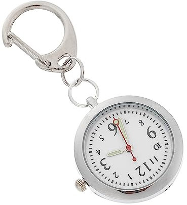FOMIYES Krankenschwester Clipuhr Aus Edelstahl Mit Leuchtenden Zeigern Und Schnallen-Design Kompakte Und Dekorative Taschenuhr Für Täglichen Gebrauch