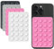 4 Pack Reusable Sticky Phone Suction Pads – Wall Mount Phone Holders for Smartphones, Multi-Colour Anti-Slip Adhesive Pads for Hands-Free Use – Black, White, Gray, Pink