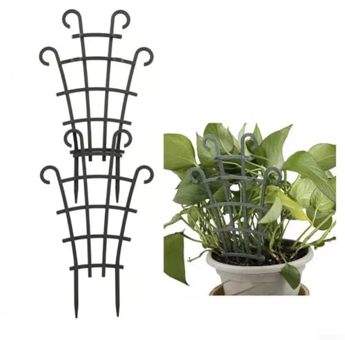 Juego de 2 soportes de enrejado de plástico para plantas de jardín, para enredaderas trepadoras