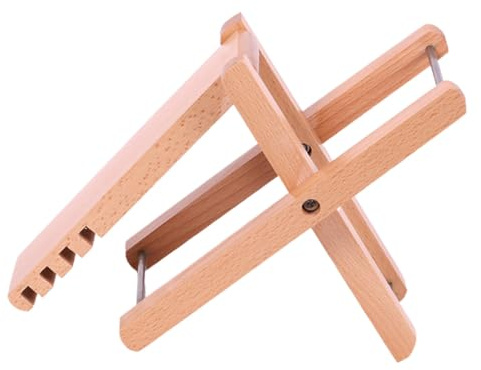 Gitarren Fußhocker, Faltbar, 4-stufig, Weihnachten Mottoparty | Beige, 23x7x1,8cm, für Sitzunterricht und Auftritte, Reisefreundlich, für Akustik und E-Gitarren