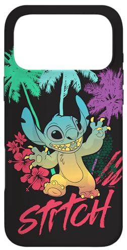 Hülle für iPhone 17 Pro Max Disney Stitch Beach Vibes Hawai'i Hibiskus Blumen und Palmen