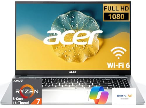 Acer Aspire Go 15.6 Business Laptop, AMD Ryzen 7 7730U 8-Core 16-Thread, 16GB RAM, 512GB SSD, FHD Display, Wi-Fi 6, Windows 11, Built for Powerful Multitasking