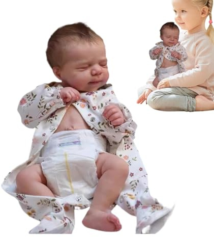 Générique Reborn – 48,3 cm realistisches Spielzeug für Kleinkinder, weiche Schlafsimulation, Spielzeug in Lebensgröße für Neugeborene, interaktives Lernspielzeug, realistisches Spielzeug
