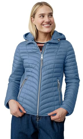 BARBARA LEBEK Steppjacke Damen mit abnehmbarer Kapuze, leichte Übergangsjacke oder Frühlingsjacke mit abnehmbarer Kapuze