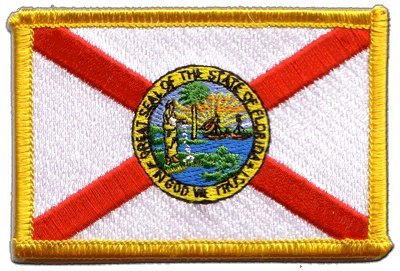 Flaggenfritze Flaggen Aufnäher USA Florida Fahne Patch + gratis Aufkleber