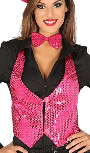 Gilet in Paillettes Fucsia per Donna